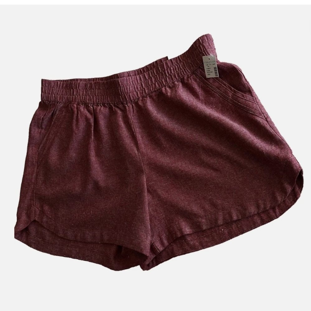Maurices Red Linen Shorts XL